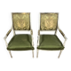 Paire de fauteuils style Louis XVI en bois laqué circa 1850 (B)