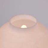 Lampe en bois et verre opalin