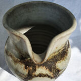 Two-coloured glazed terracotta pitcher