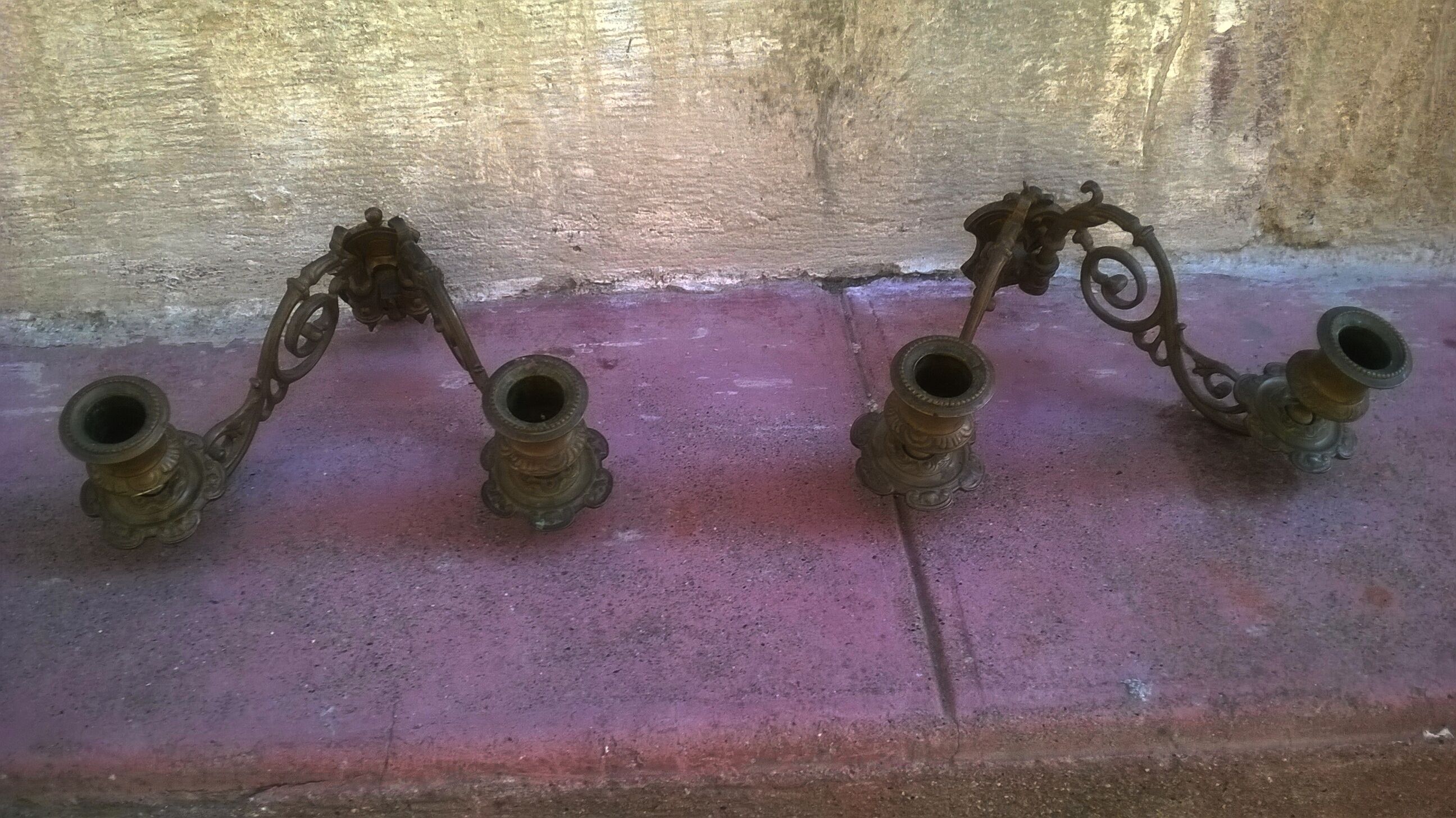 Pair of piano candlesticks