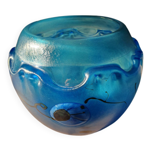 vase pâte de verre J.P