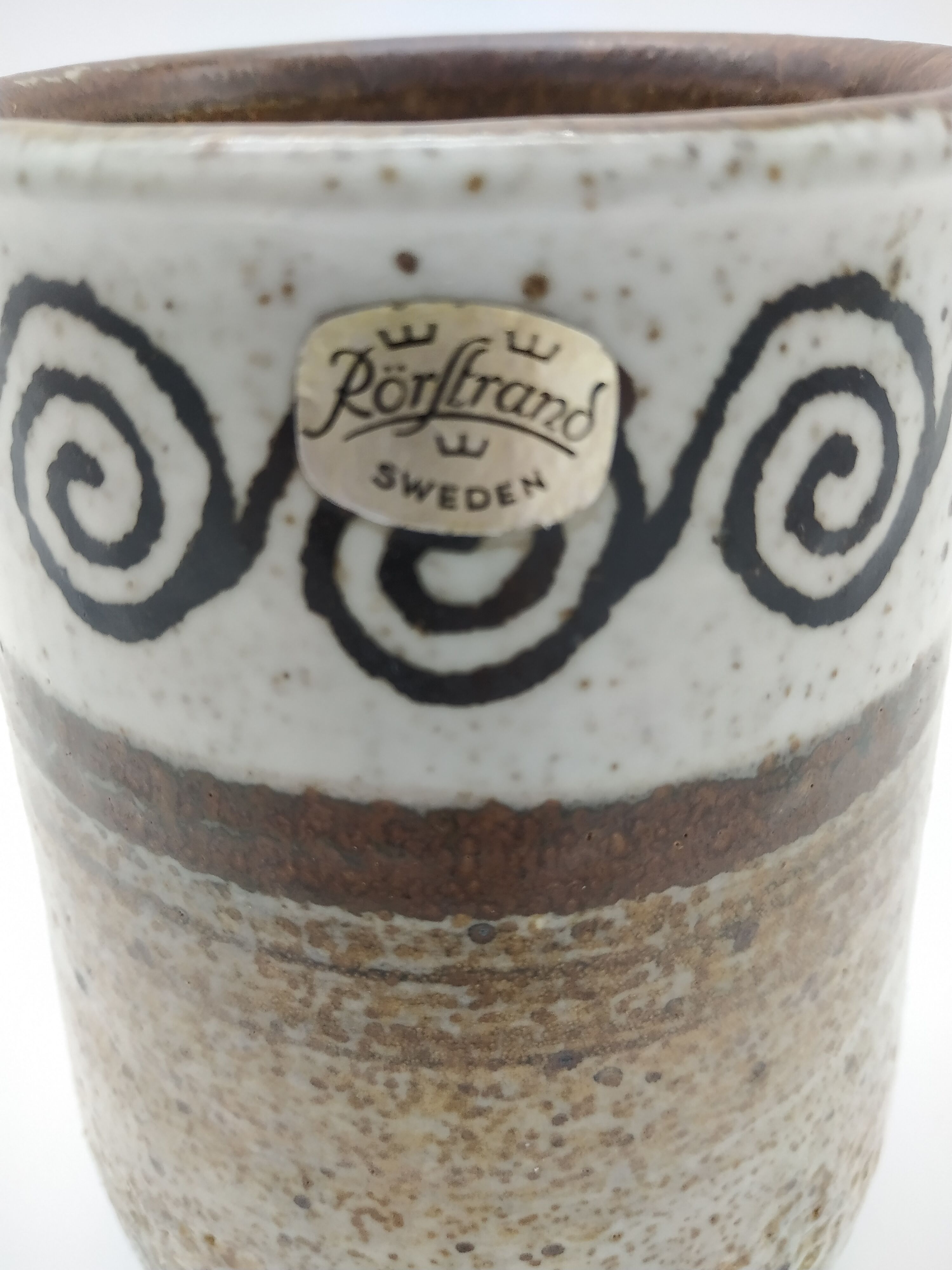 Swedish vase from the Rörstrand Drejar gruppen factory in 1974