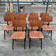 Set of 10 wooden Galvanitas chairs and compass legs model S16 Netherlands