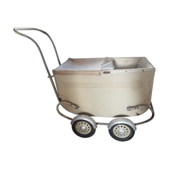 Beige metal pram 50s