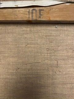 Painting, still life with sunflowers, oil on canvas 60/70