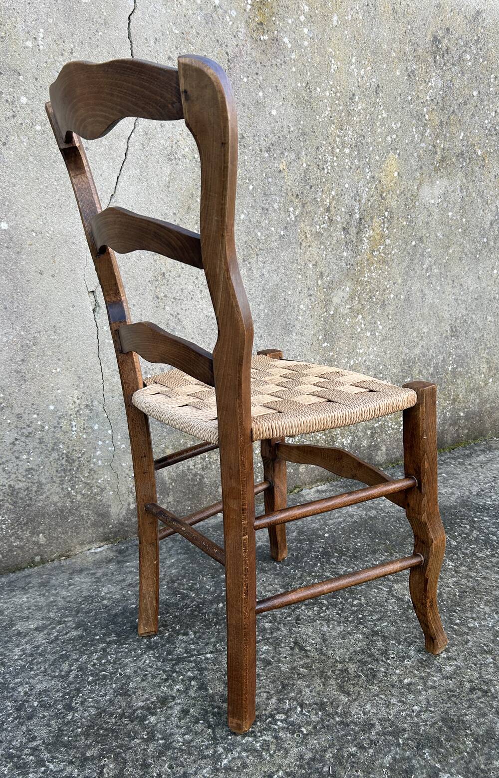 Louis Philippe chair, woven seat, late 19th century.