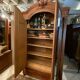 Wardrobe with pediment late nineteenth with Louis XVI style mirrors