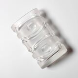 Mid-Century Iced Crystal Glass Vase: Peill & Putzler, Germany, 1960s