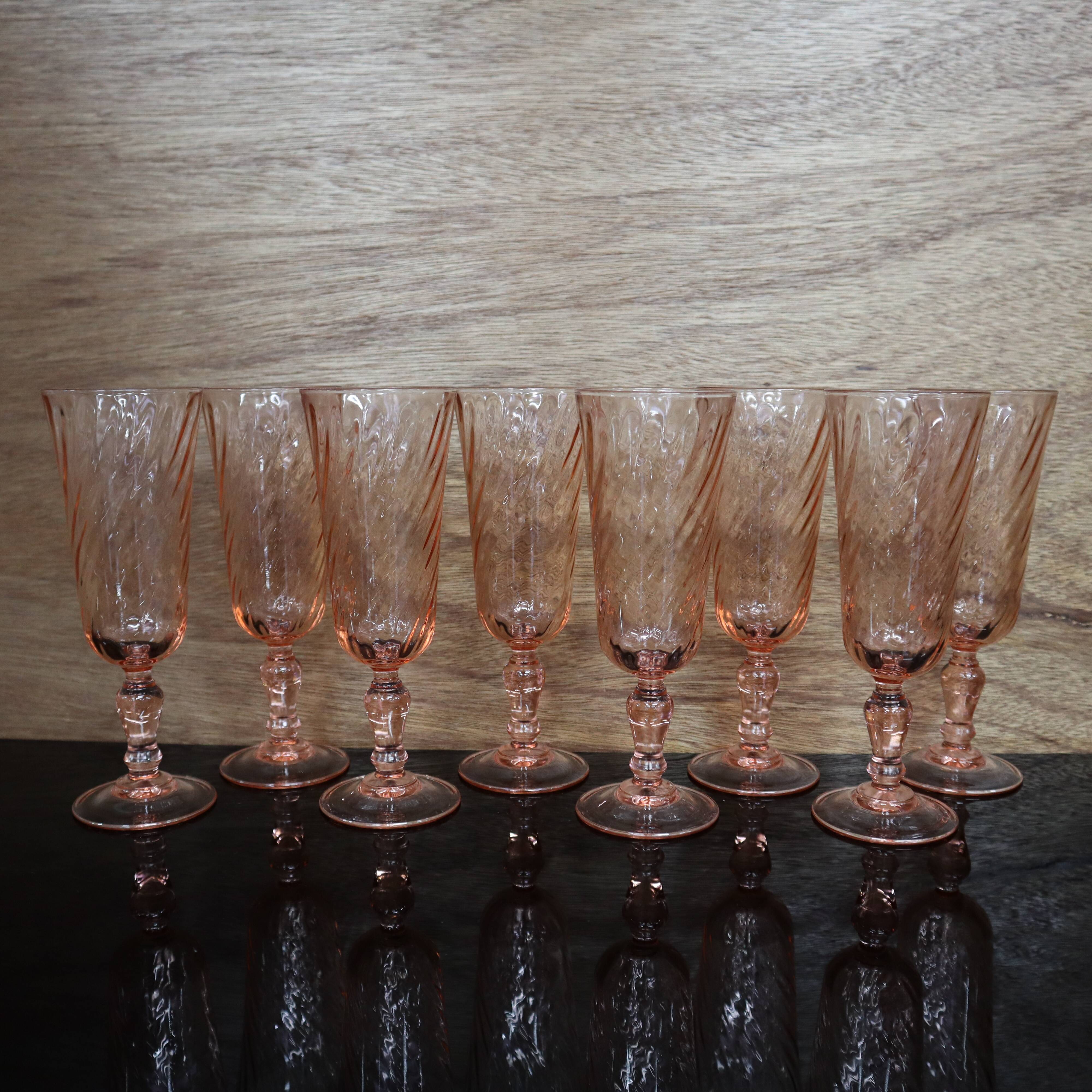 8 Rosaline Luminarc champagne flutes