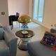 Holophane coffee table in marble and aluminium