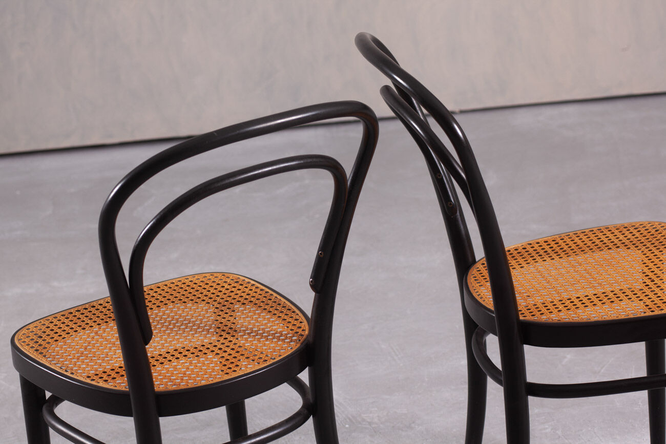 Vintage Thonet No. 214 chairs, Austria, 1970s set of 2