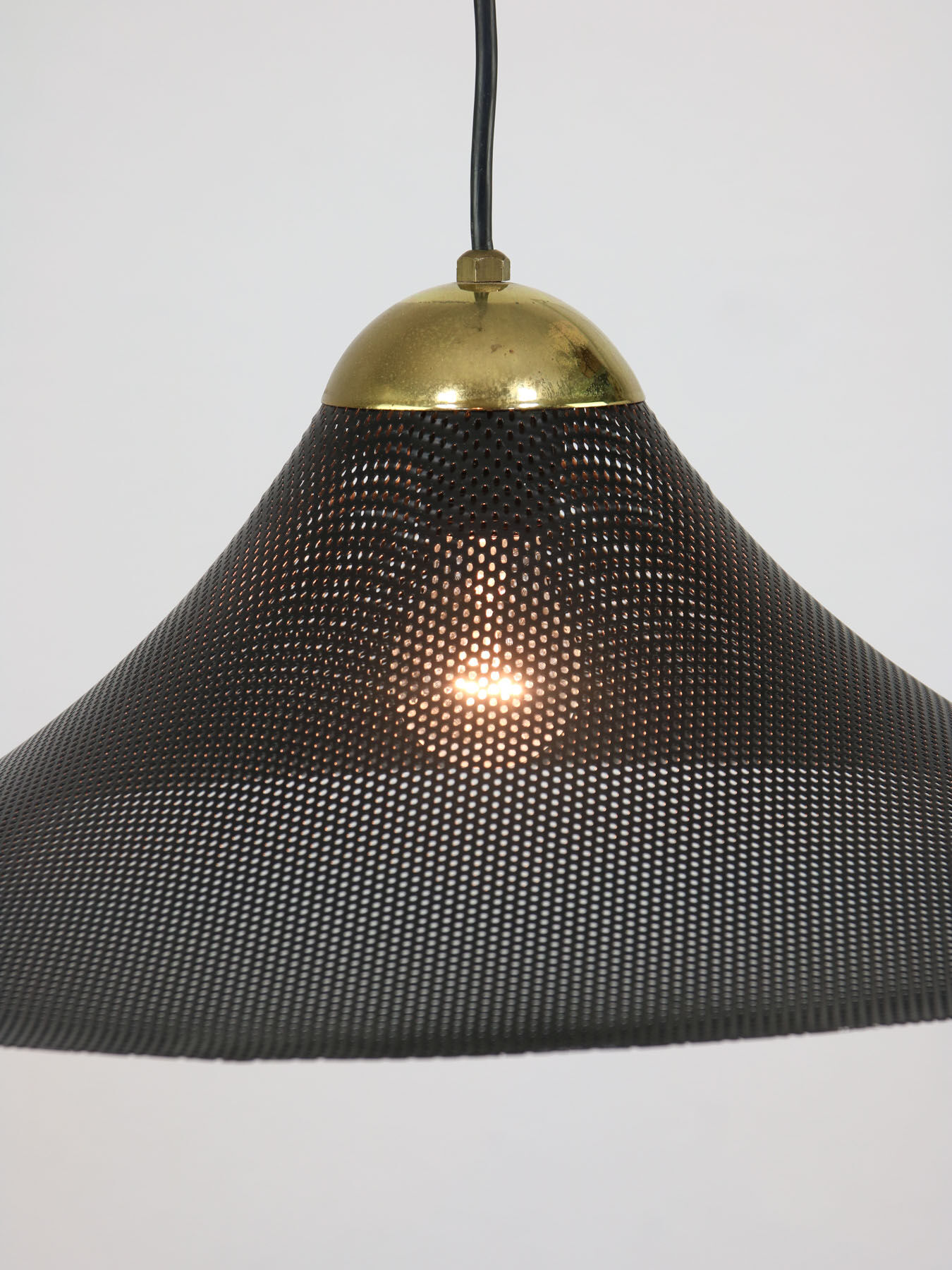 Vintage Italian Perforated Trumpet Lamp