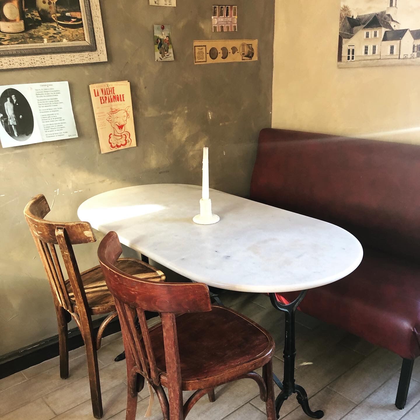 Marble bistro table