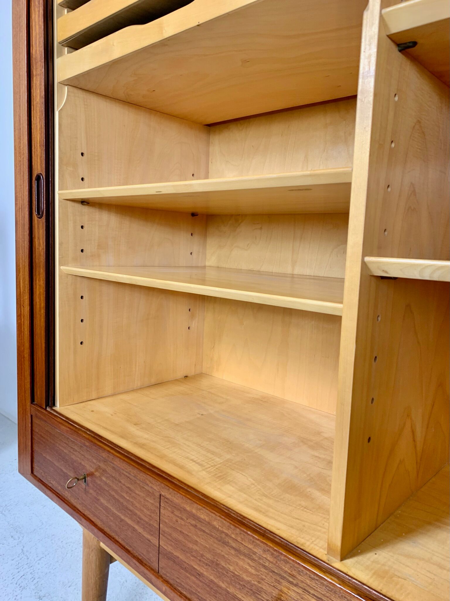 Danish MidCentury Teak Highboard by Arne Vodder 1960s