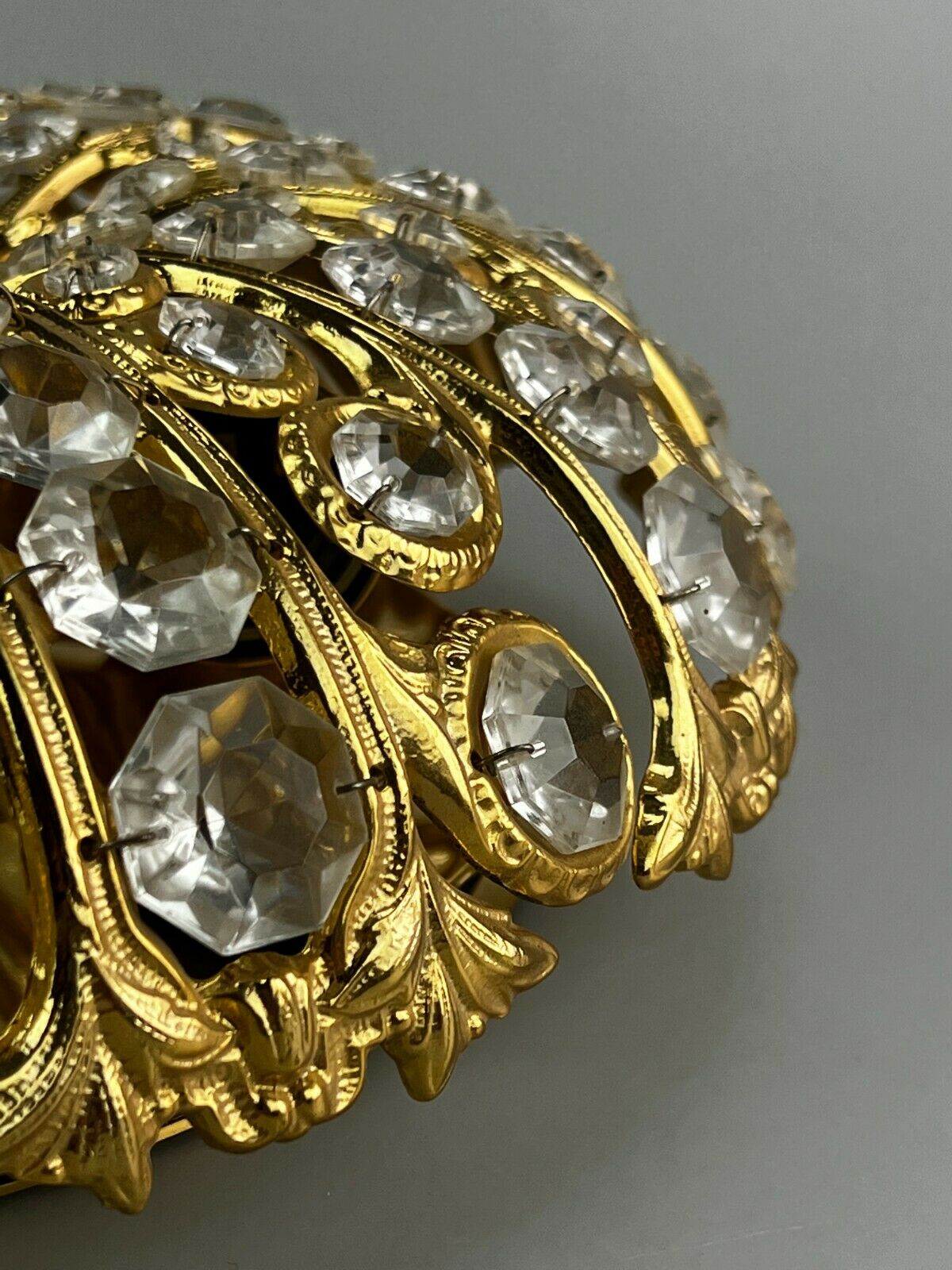 60s 70s lamp Peris Andreu S.A. Riper Plafoniere ceiling lamp Brass Glass