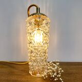 Vintage moulded glass tulip hanging lamp