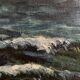 Oil on canvas, Maritime landscape, Old signed painting