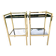 Pair of bedside tables or side tables, Hollywood Regency style,