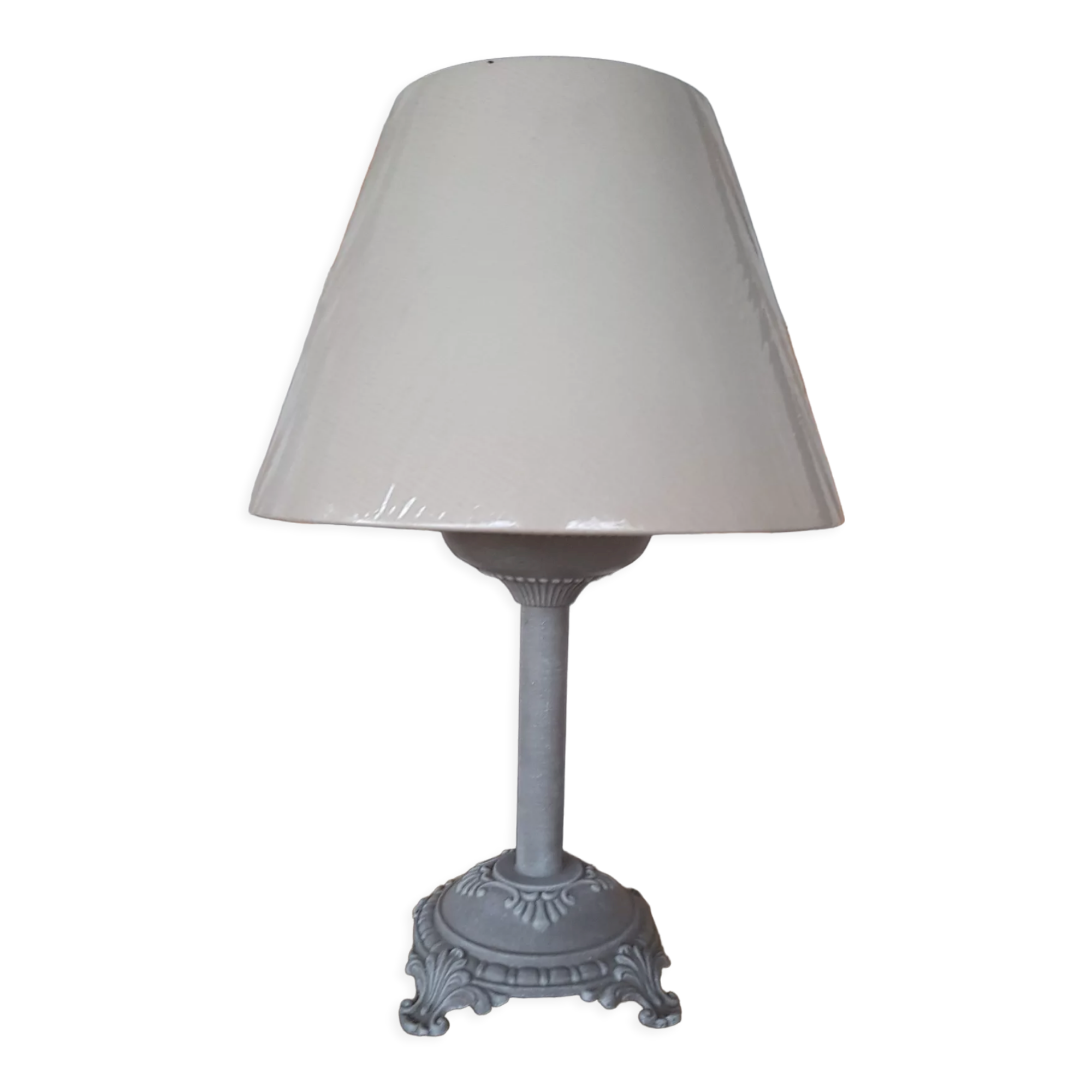 patinated foot bedside lamp