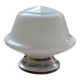Grand plafonnier globe verre opaline blanc 30 cm base de fixation aluminium