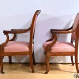 Paire de Fauteuils en Acajou, époque Restauration – Début XIXe