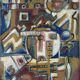 Modern painting art brut inspired by primitive