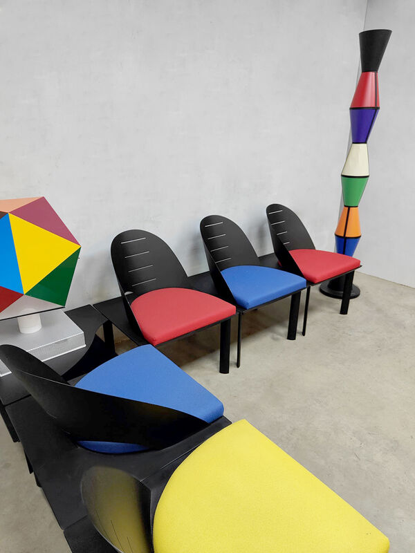 Chaises vintage design français patrice bonneau genexco 80s