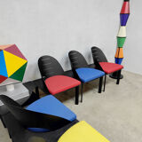 Vintage french design chairs patrice bonneau genexco 80s