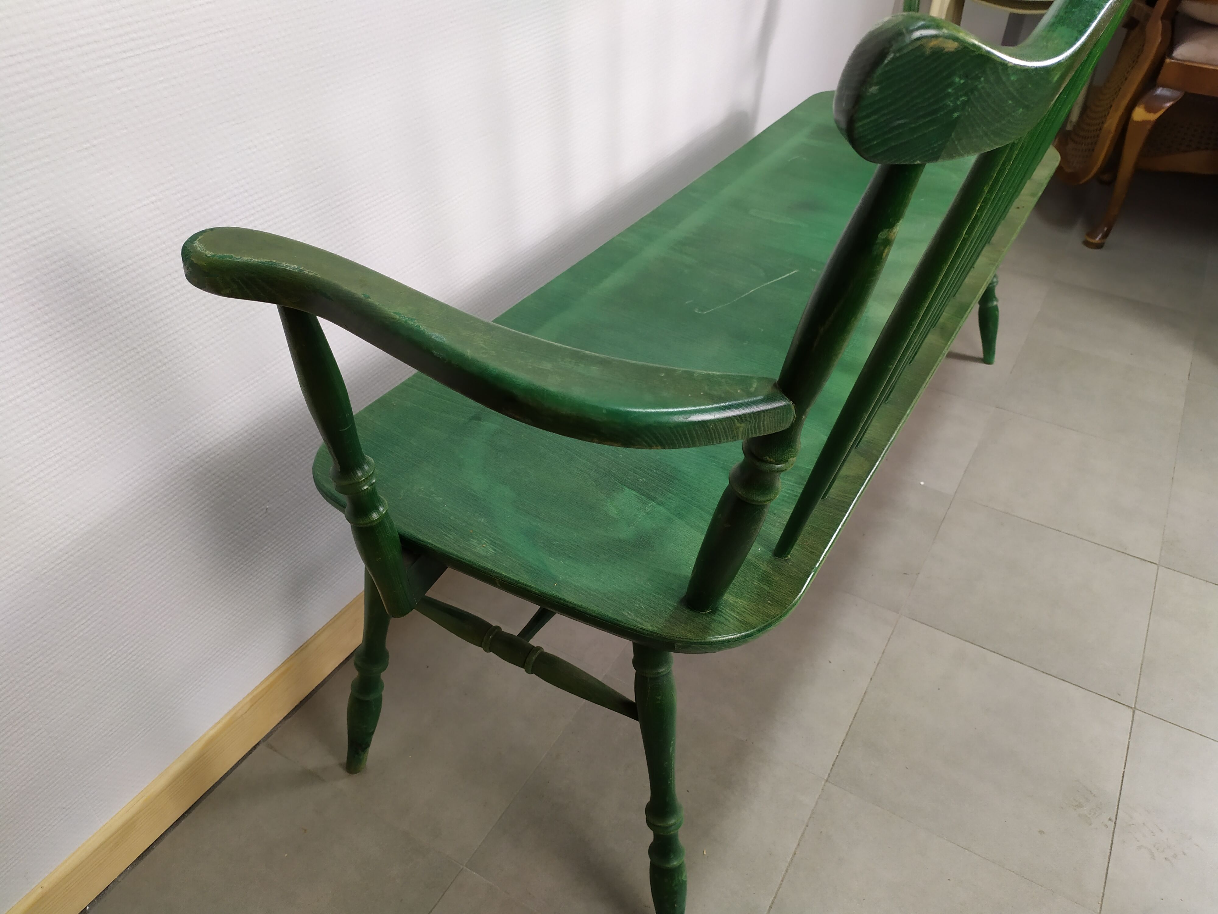 Former wooden bistro bench