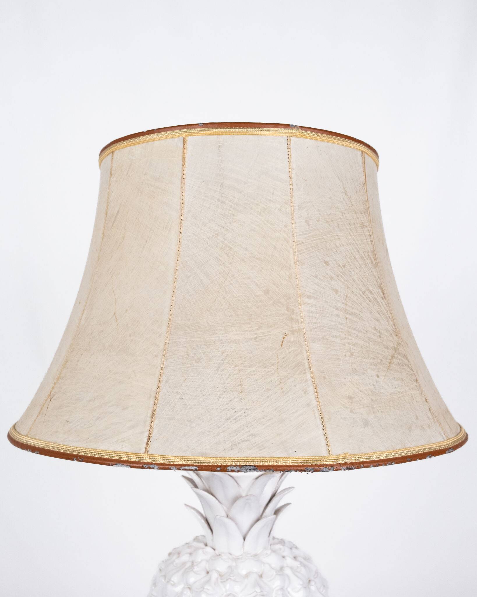 Large ceramic pineapple lamp, Italy, 1980s