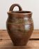 Vase, pot à ustensiles mural, en grès pyrité 