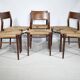 Teak Cane Chairs 351 Georg Leowald for Wilkhahn 1960s