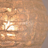 Mid Century frosted Murano glass globe pendant light by Doria Leuchten