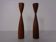 Danish Filigree Teak Candleholders, 1960s, Set of 2