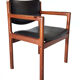 Set of 6 teak and leather armchairs. Denmark 1960s