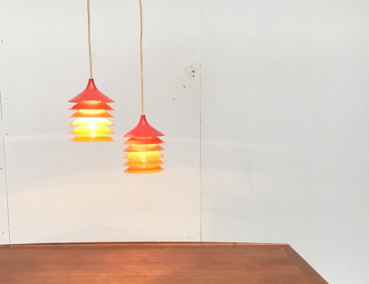 Vintage Duett pendant lamps by Bent Gantzel Boysen for Ikea, set of 2