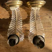Vintage plexiglass wall lights in Hollywood Regency style from the 1960s.