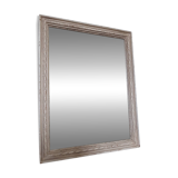 Small patinated wooden linen mirror