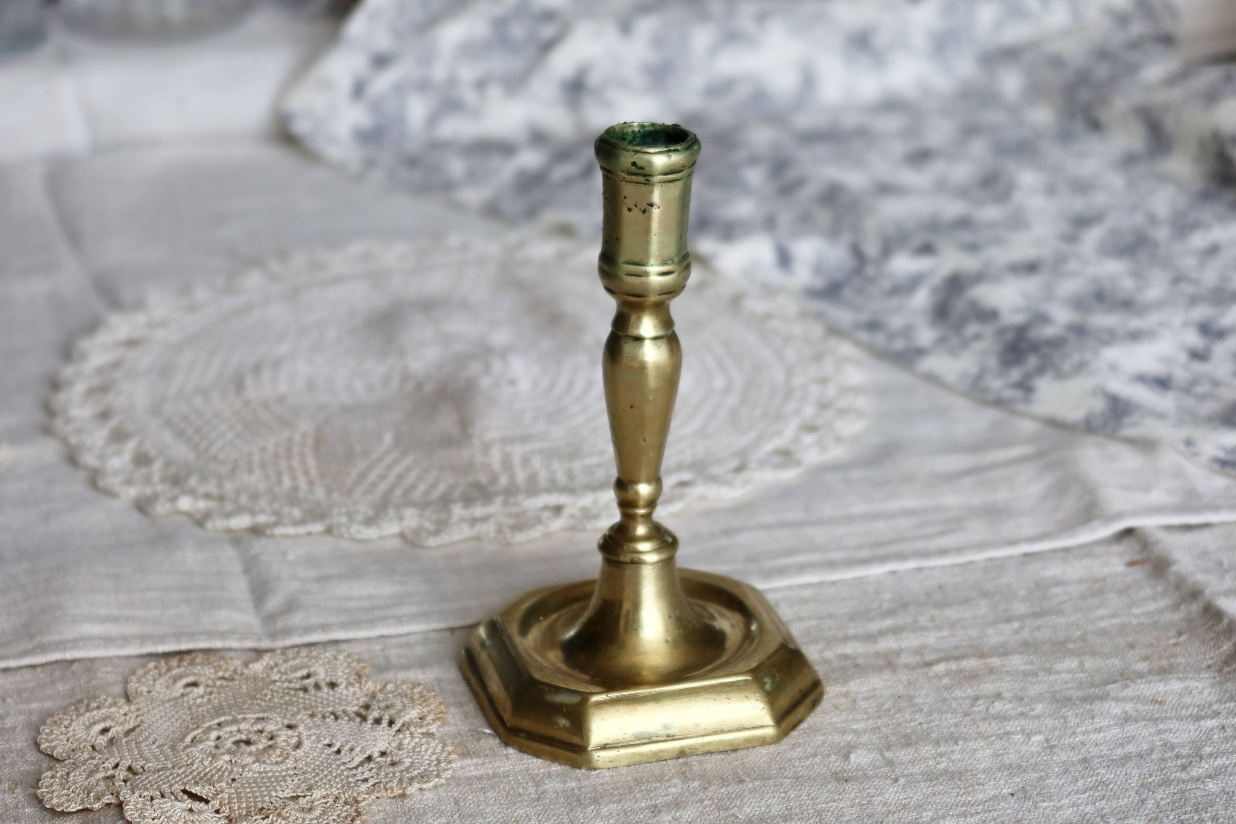 Vintage brass candle holder