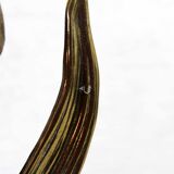 Art Nouveau brass flower candle holder