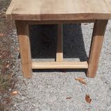 Table de ferme en chêne massif bois brut