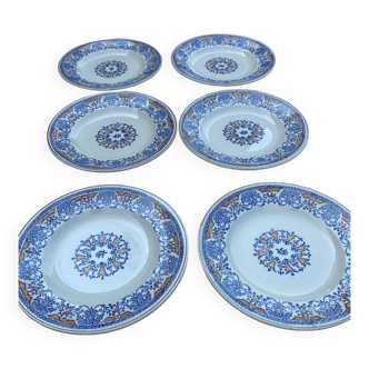 6 Longwy Rouennais flat plates