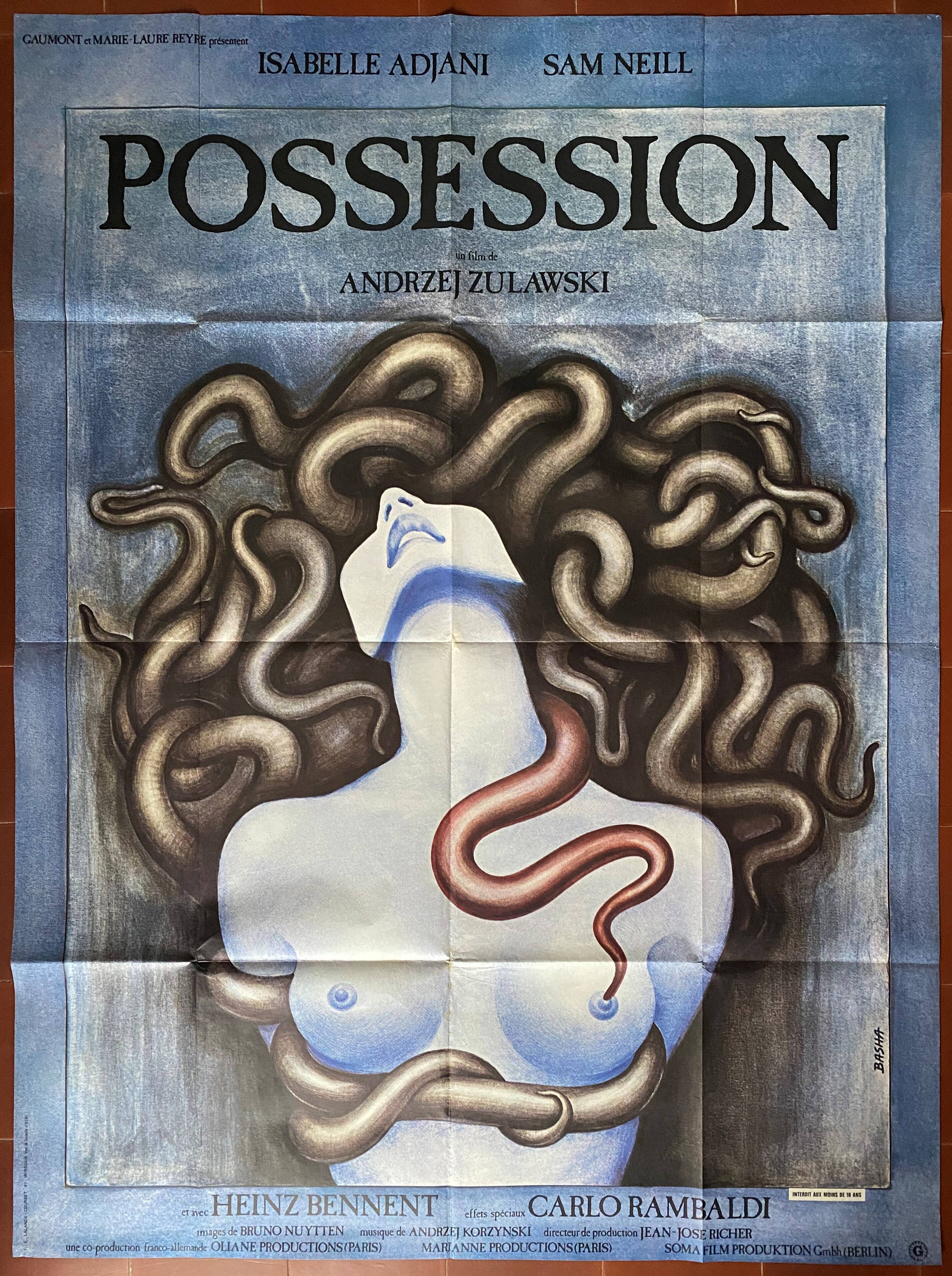 Original cinema poster "possession" isabelle adjani 120x160cm 1981