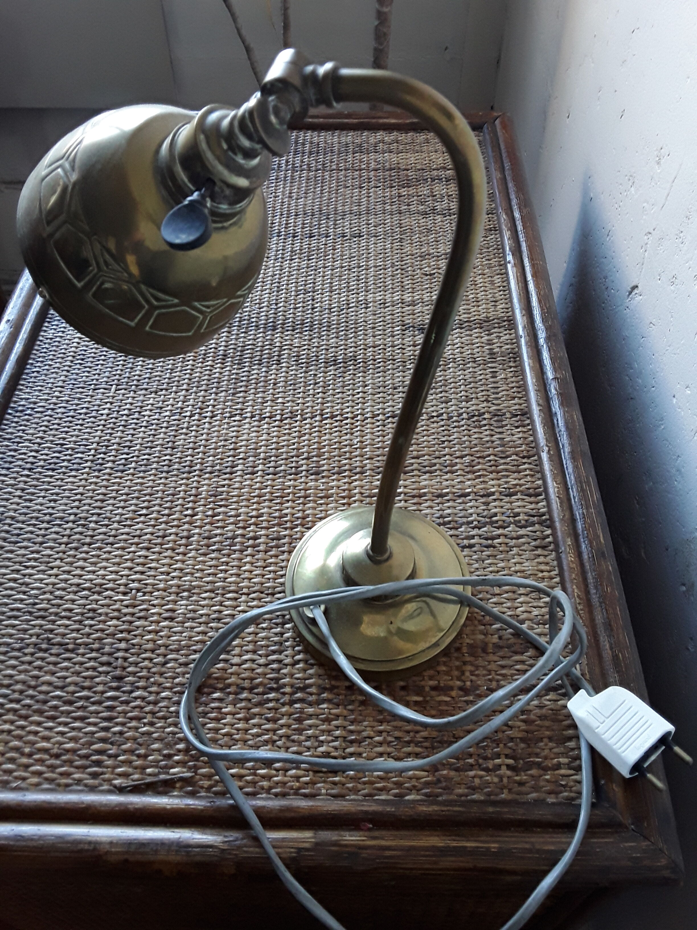 Art deco copper lamp