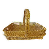 Wicker basket with handle