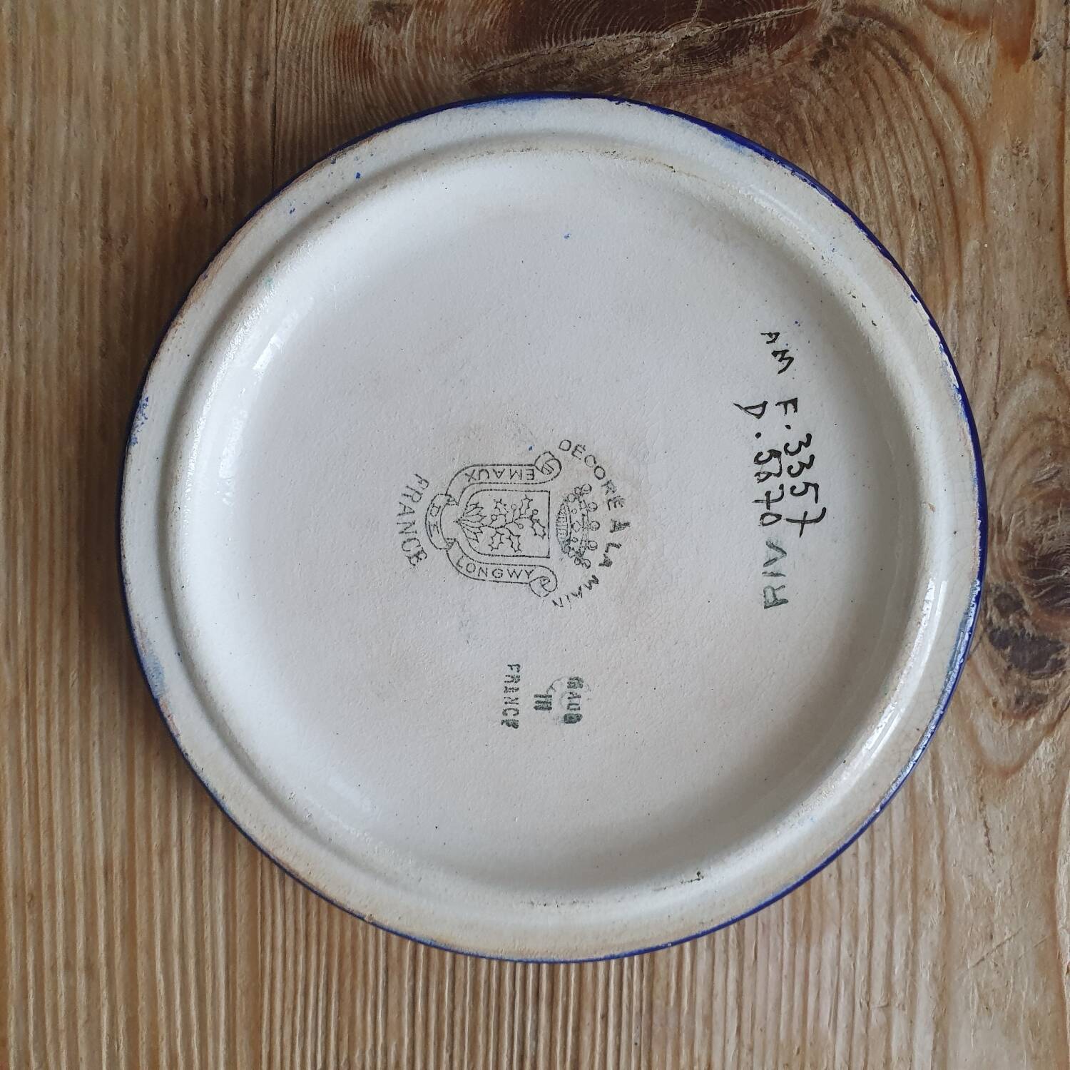 2 coasters in Longwy enamel