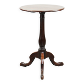 Round antique side/wine table from the late 18th century with a subtle foot
