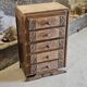 Chiffonnier en bois 5 tiroirs Art Déco