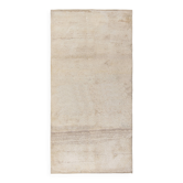 Tapis Tulu turc vintage minimaliste en laine ivoire naturelle non teinte