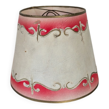 Red and gold parchment lampshade from the 1960s.